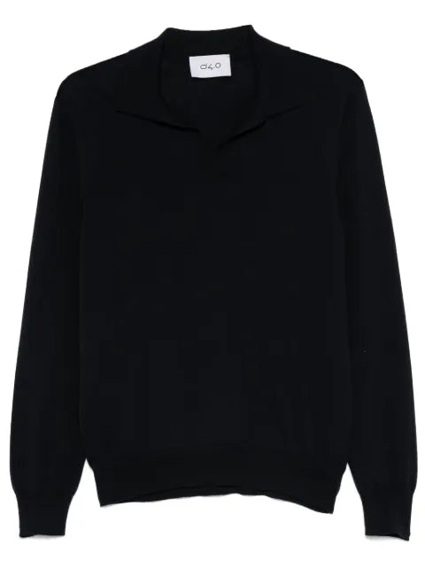 D4.0 knitted polo shirt