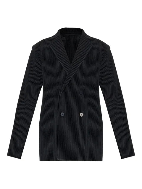 Homme Plissé Issey Miyake plissé double-breasted blazer