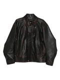 Golden Goose bomber jacket in burgundy nappa leather