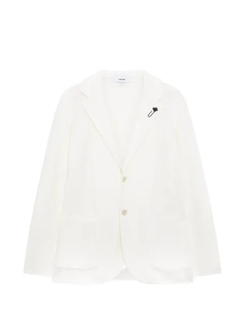 Lardini single-breasted ribbed blazer