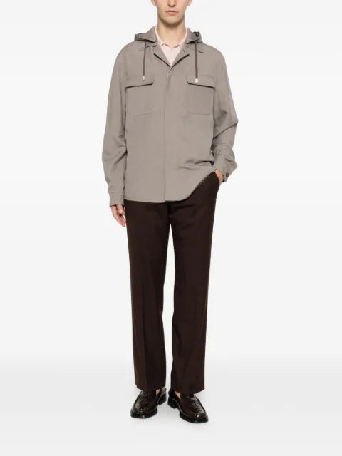Eleventy hooded flap-pocket jacket