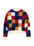 AMI Paris Checkered wool crewneck sweater