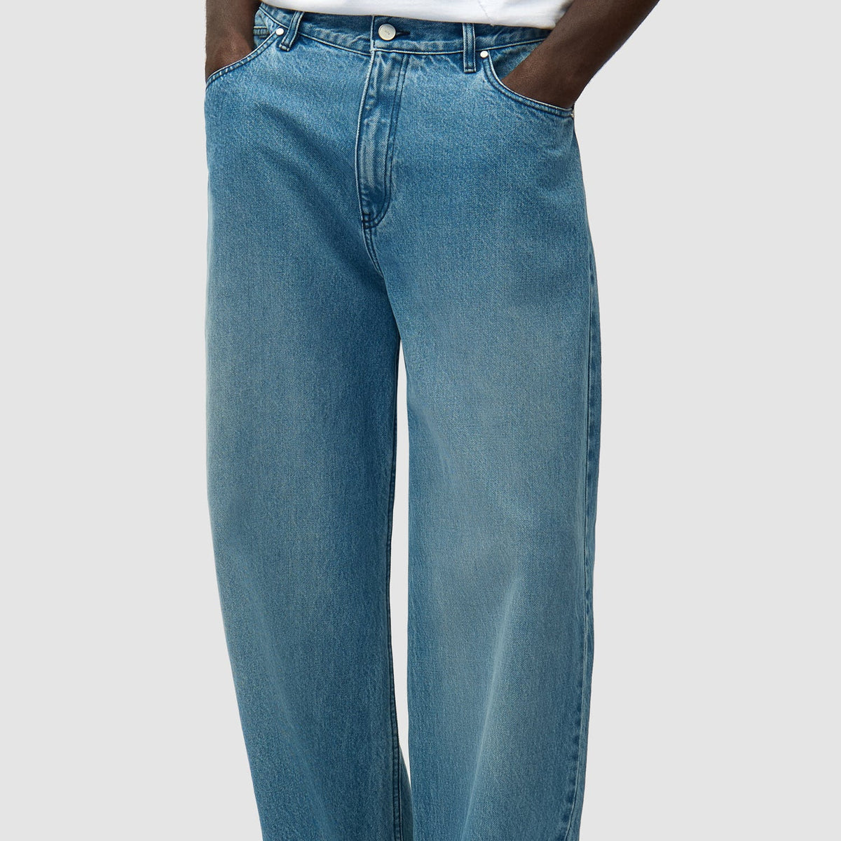 Arte Circle Logo Pocket Pants: Denim Bleach