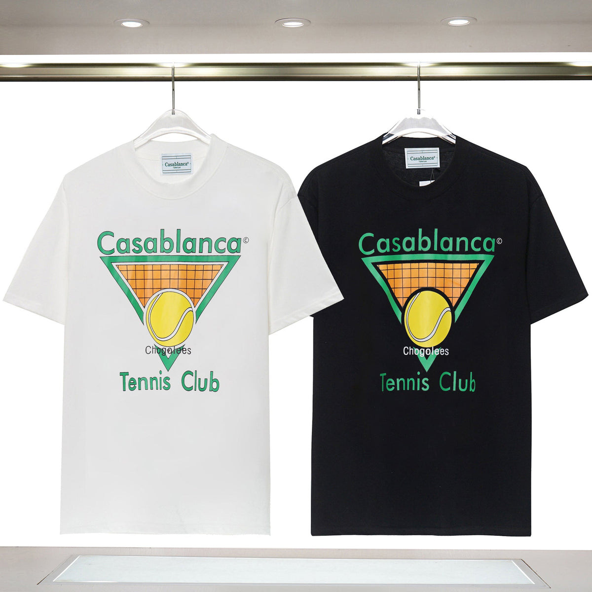 Casablanca Tennis Graphic T-Shirt Loose Oversized Short Sleeve Tee