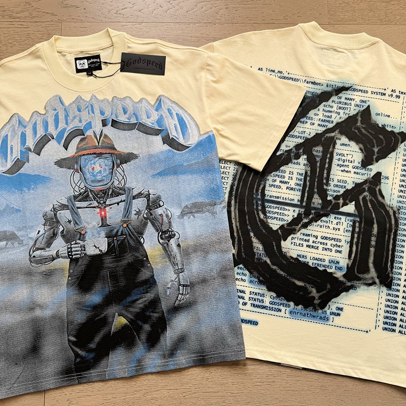 Godspeed Robot Cowboy Graphic T-Shirt