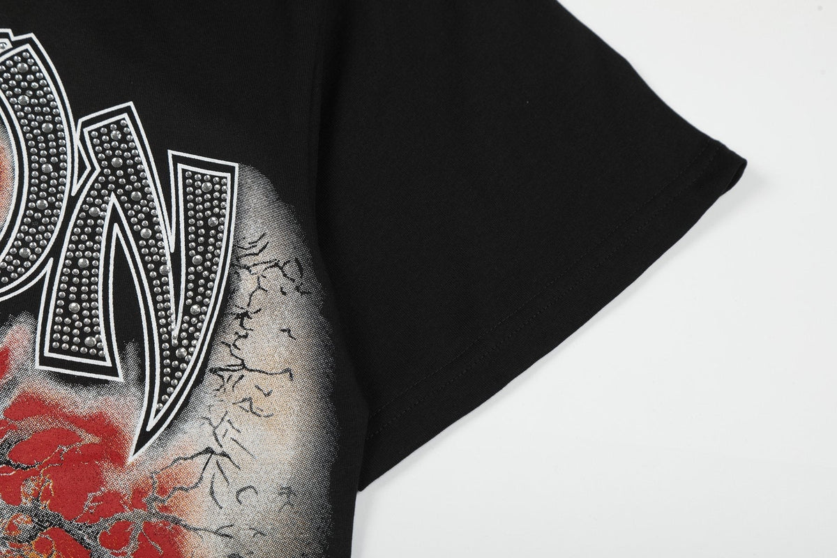 MIXED EMOTION Front-and-Back Graphic Short-Sleeve T-Shirt