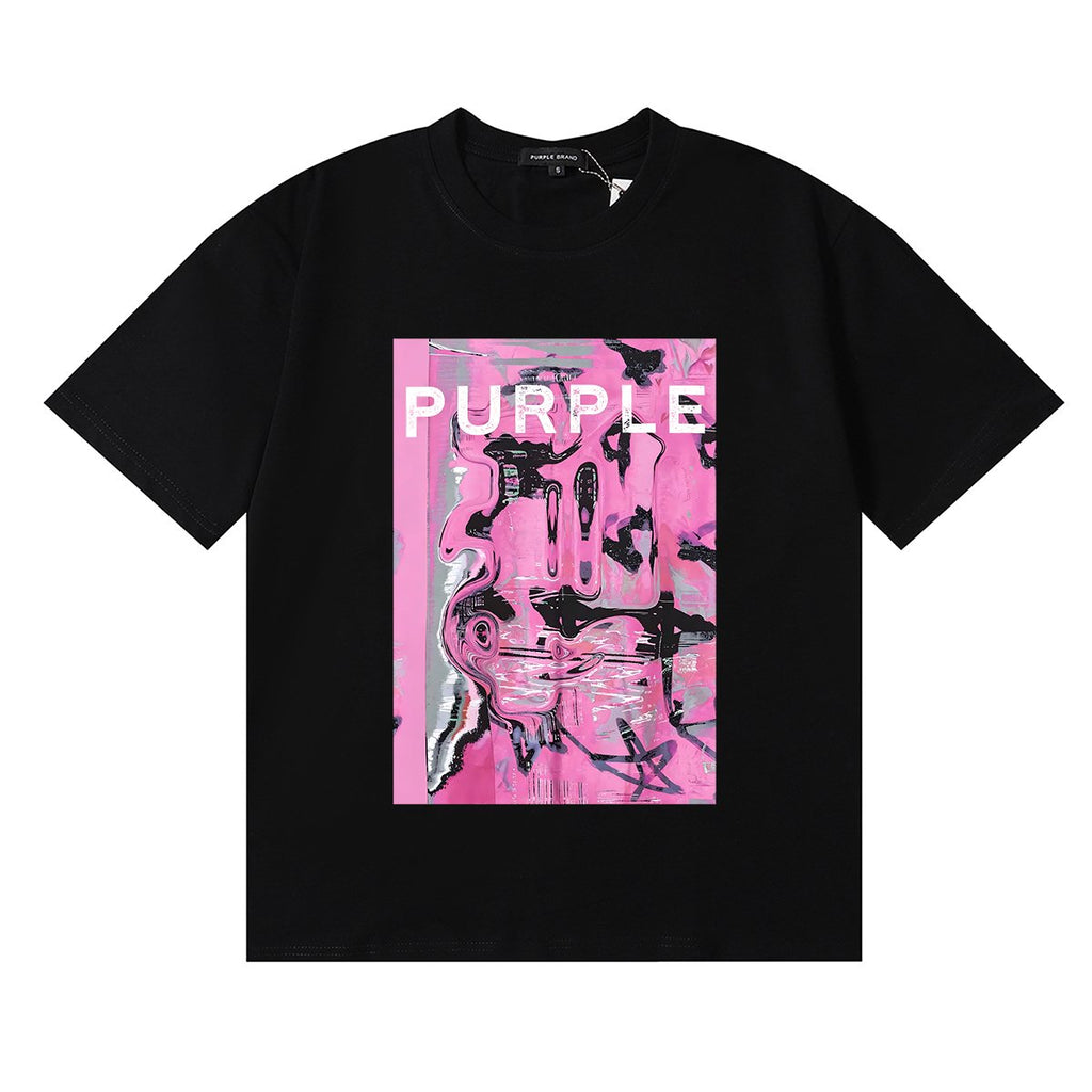 Purple Brand Displaced Graphic T-Shirt