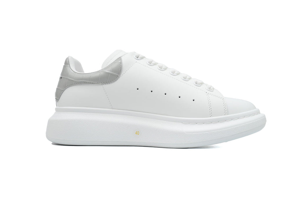 Alexander McQueen Oversized Sneaker Gray Stone Texture Heel