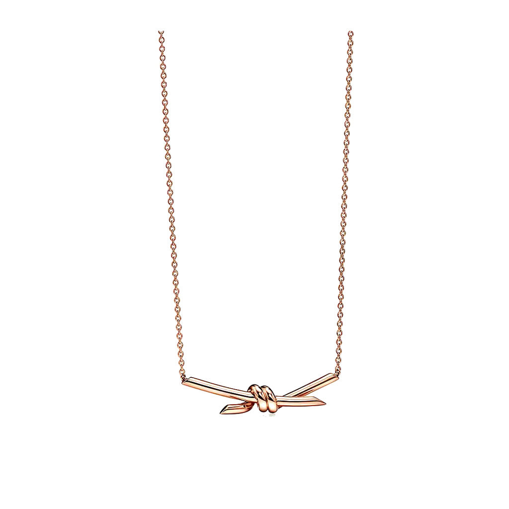 Tiffany Style Knot 18K Gold-Plated Necklace