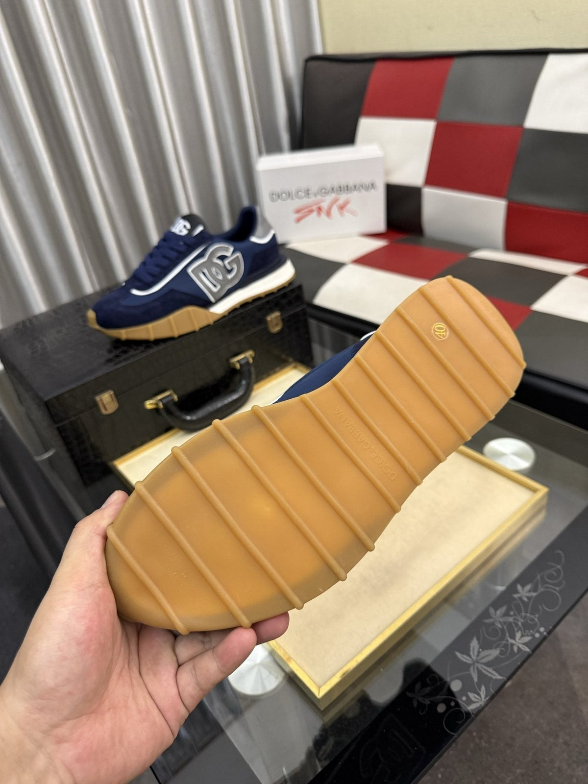 Dolce & Gabbana Navy Gum-Sole Sneakers