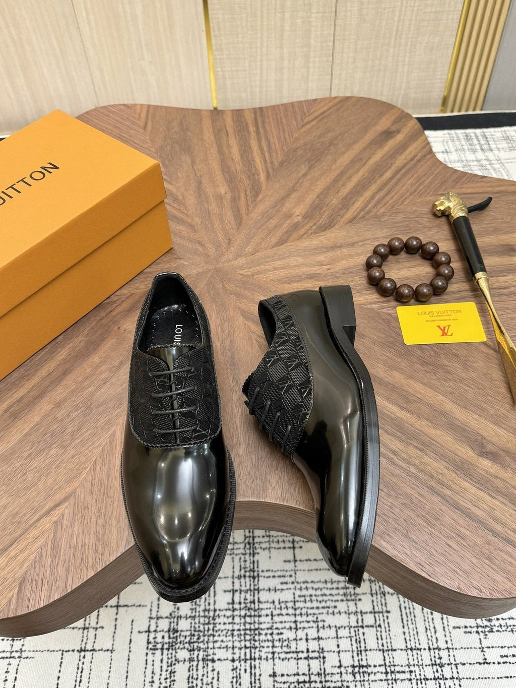 Louis Vuitton Men's Textured Vamp Lace-Up Dress Shoes