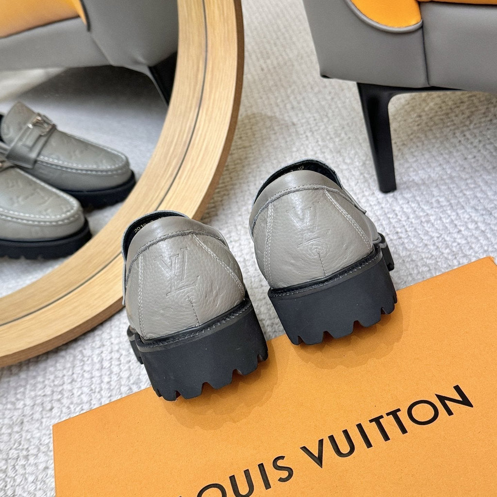 Louis Vuitton Men's Embossed Lug Sole Loafers