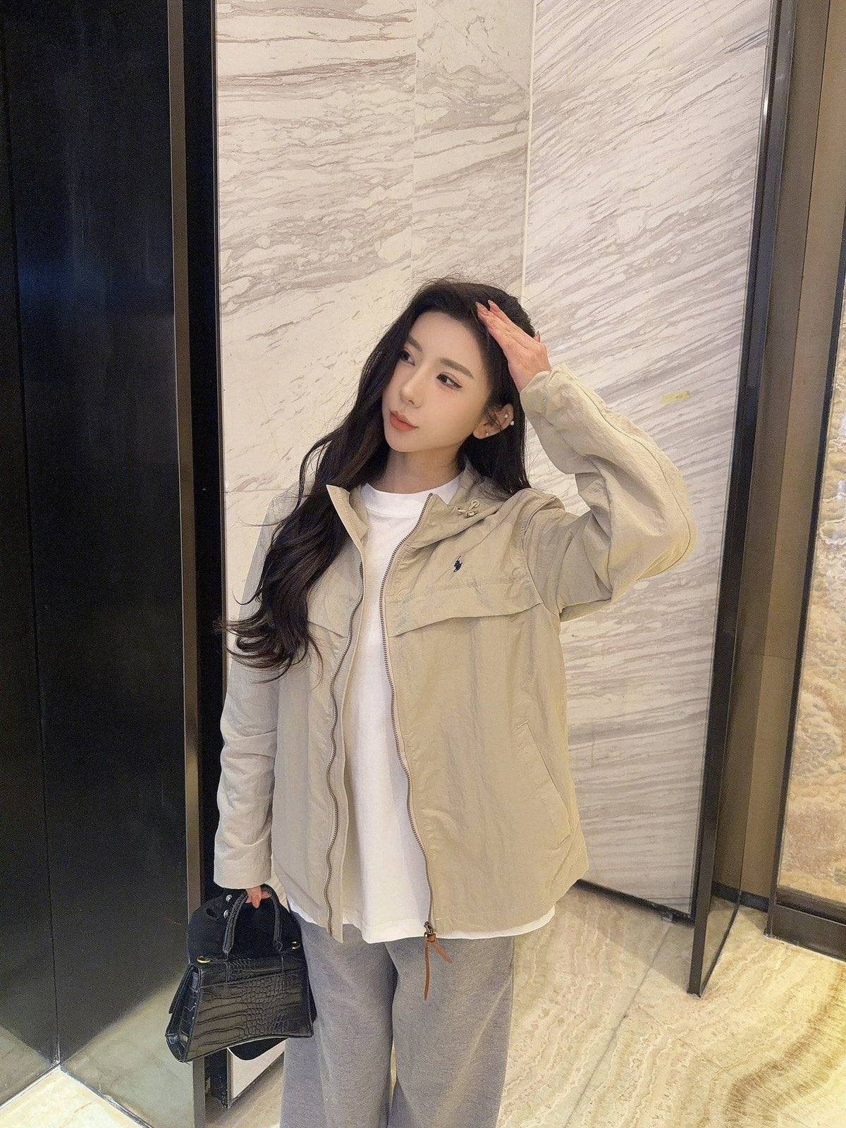 Ralph Lauren Embroidered Horse Logo Hooded Jacket
