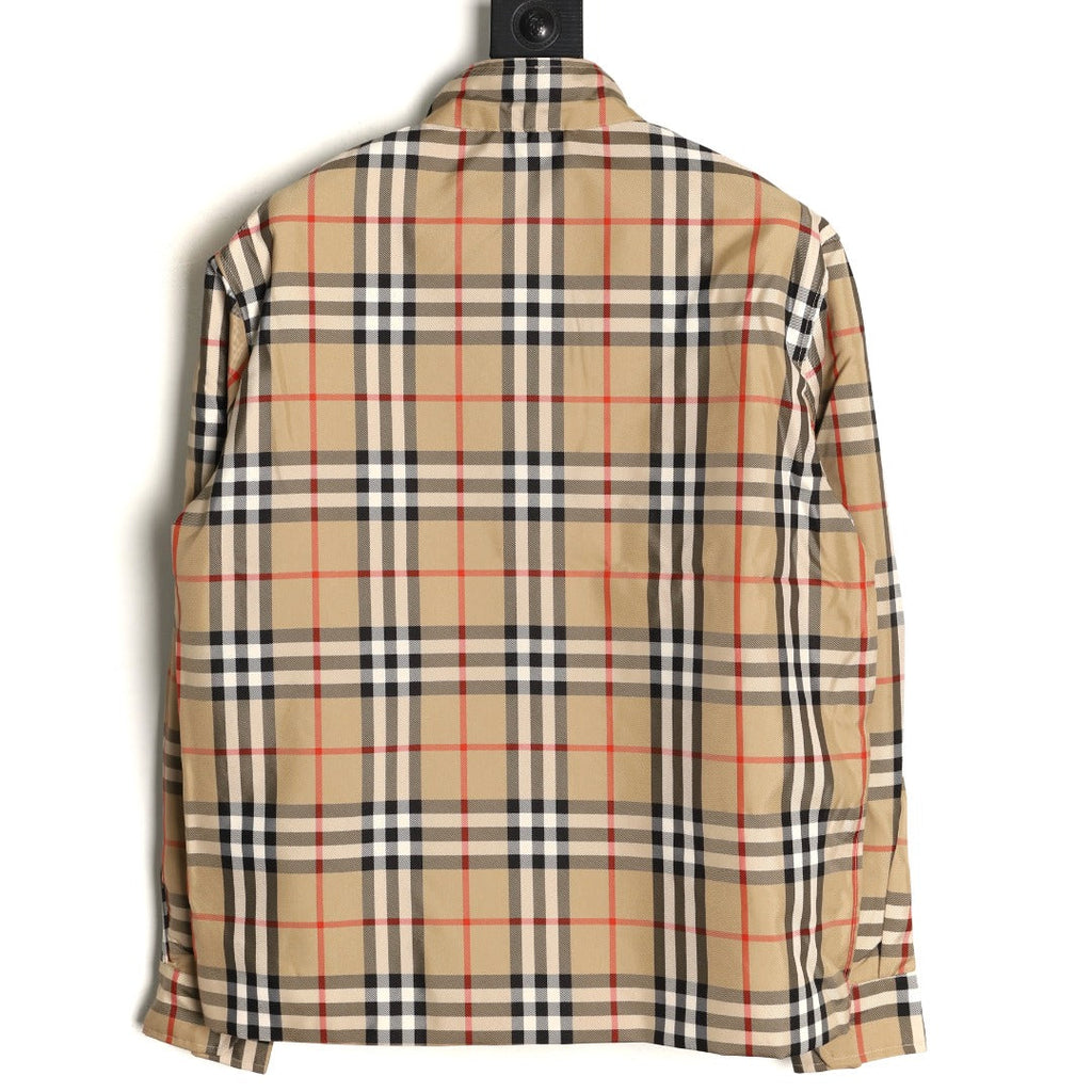 Burberry Check Stand-Collar Zip Jacket - Beige