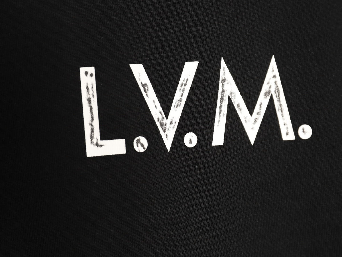 Louis Vuitton L.V.M. and Equipe Lettering Short-Sleeve T-Shirt - Black